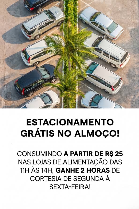 Estacionamento Grátis no Almoço no Shopping São Carlos